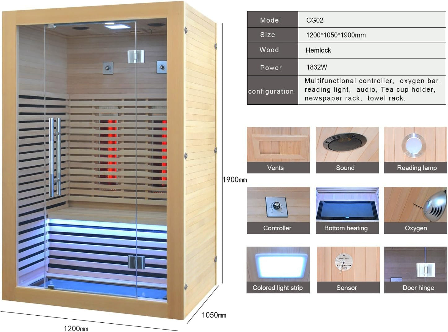 2 Person Sauna